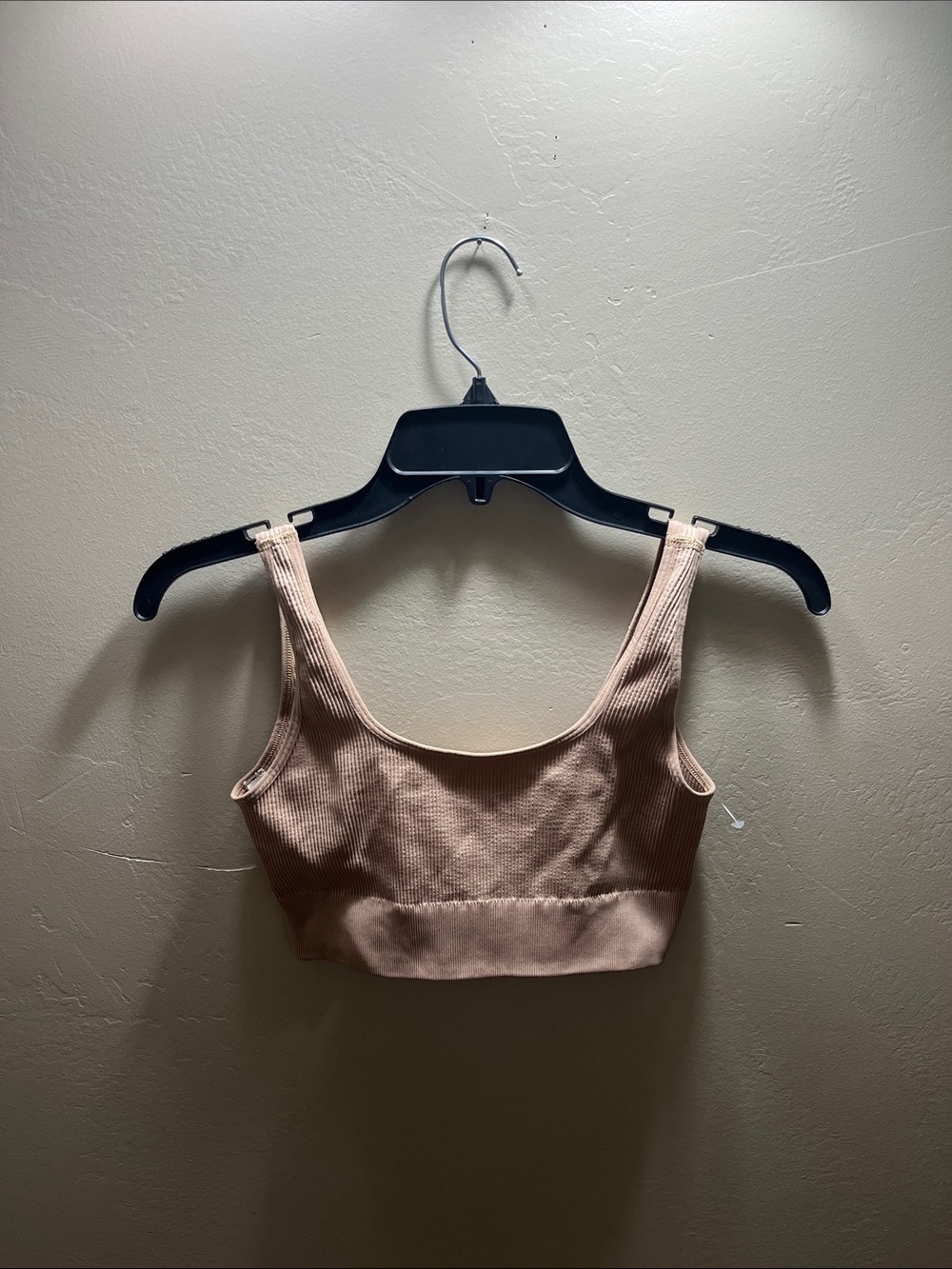 GAP Ribbed Scoop Crop Tank - Tan